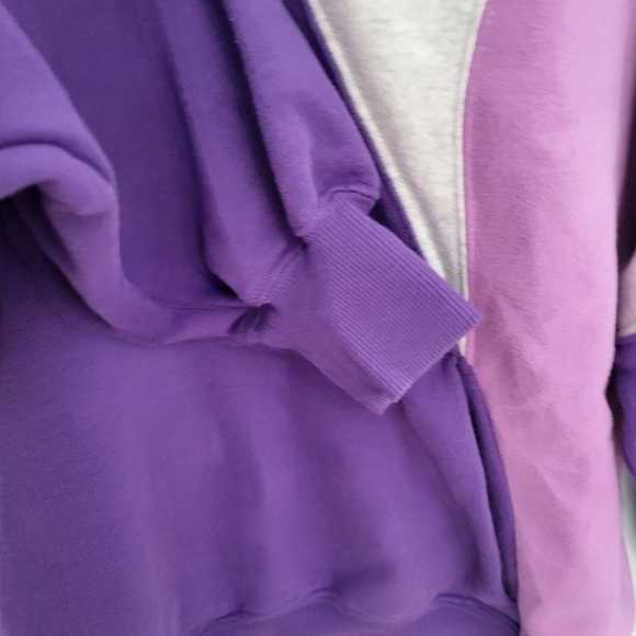 Fabletics Forever Fleece Hoodie Sweatshirt Cozy Medium Purple Athleisure Pocket - Picture 6 of 12